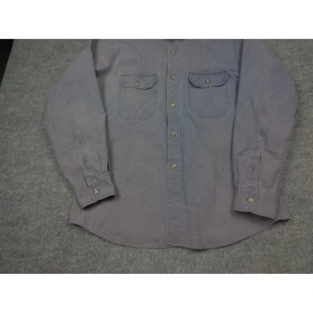 Vintage Banana Republic Shirt Mens Large Blue Chambray Workwear Hong Kong 90s